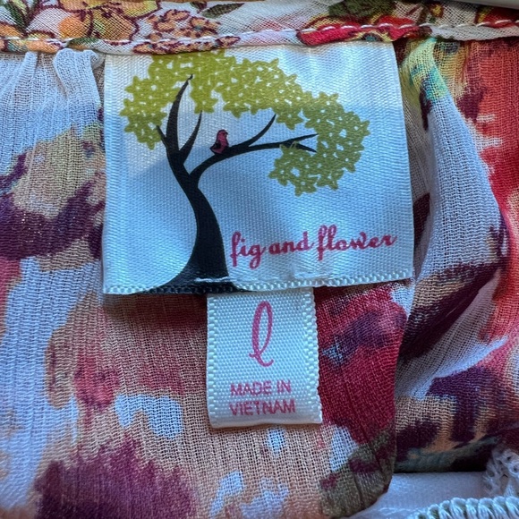 Fig & Flower (Anthropologie brand) Floral Print Midi Dress L - Picture 8 of 13